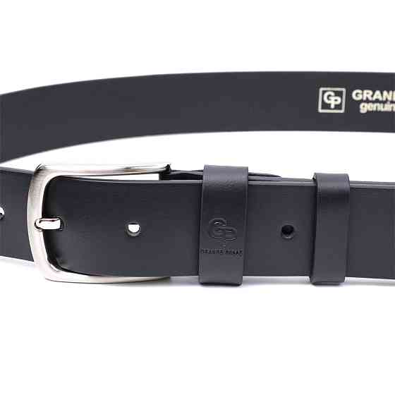 Стильний ремінь під джинси з натуральної шкіри GRANDE PELLE 11684 Чорний Київ
