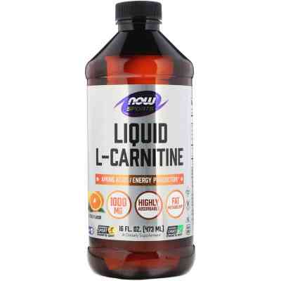 Амінокислота Now Foods L-Карнітін Рідкий з Цитрусовим Смаком, L-Carnitine, 1000 мг, (NOW-00065) Вінниця