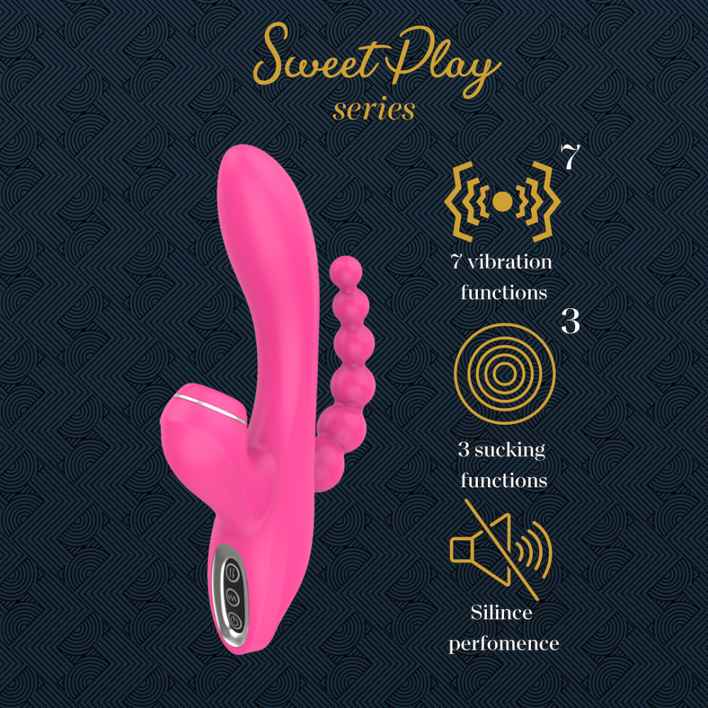 Тройной вибратор с вакуумной стимуляцией Sweet Play Sex Aura Киев - изображение 9