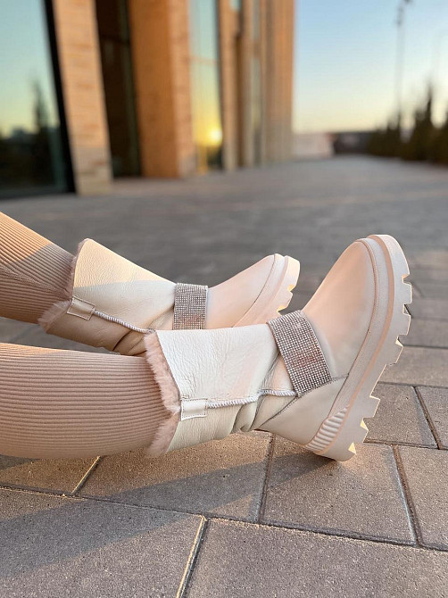 Marko Угги жіночі DE MARKO бежеві натуральна шкіра висота 12 см (4882) Коломия - фото 10