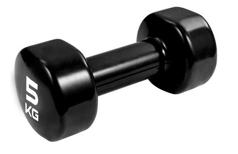 Гантель вінілова PowerPlay 4125 Achilles 5 кг. Чорна (1шт.) Кам'янське - фото 8