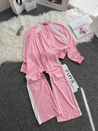 Жіночий прогулянковий костюм-двійка: кофта та штани трикотаж Рожевий, 46/48 Одеса