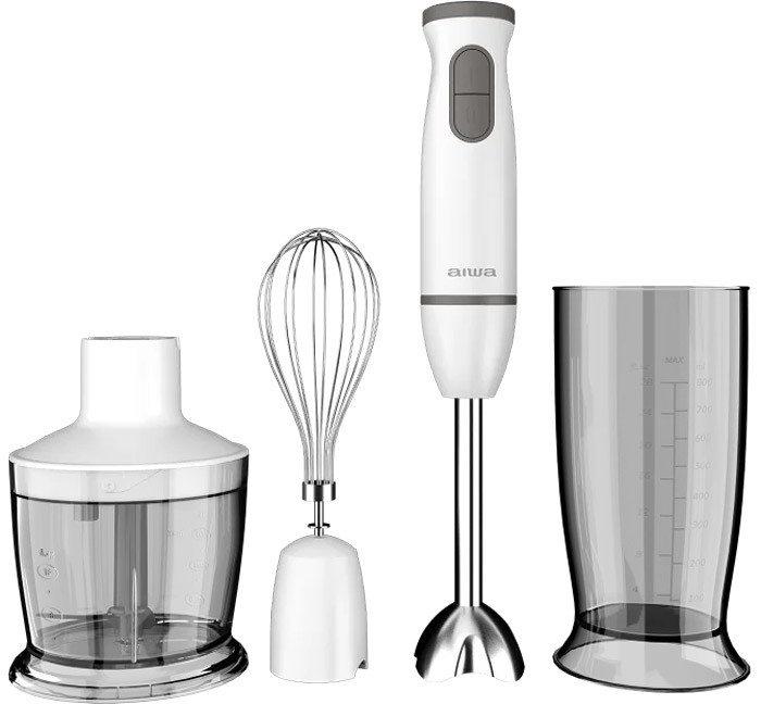 Блендер AIWA ABL-800 PLUS Kenkiri ручний/ 600Вт/ 2 швидк./ TURBO/ чаша для змішування 500мл/ білий Винница - изображение 1