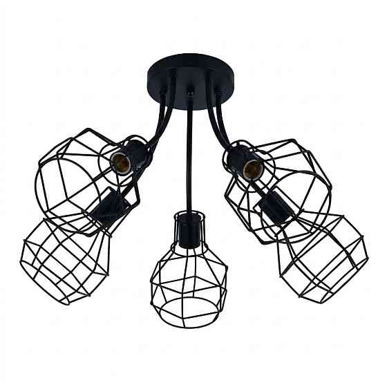 Люстра стельова на 5 плафонів VALESO XL25041A-5 для вітальні та спальні Чорний XL25041A-5 Коломыя