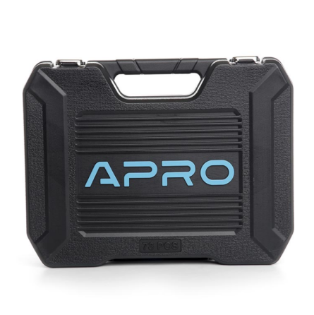 Набір насадок 90T 1/4"; 1/2" CrV 73 шт APRO Житомир