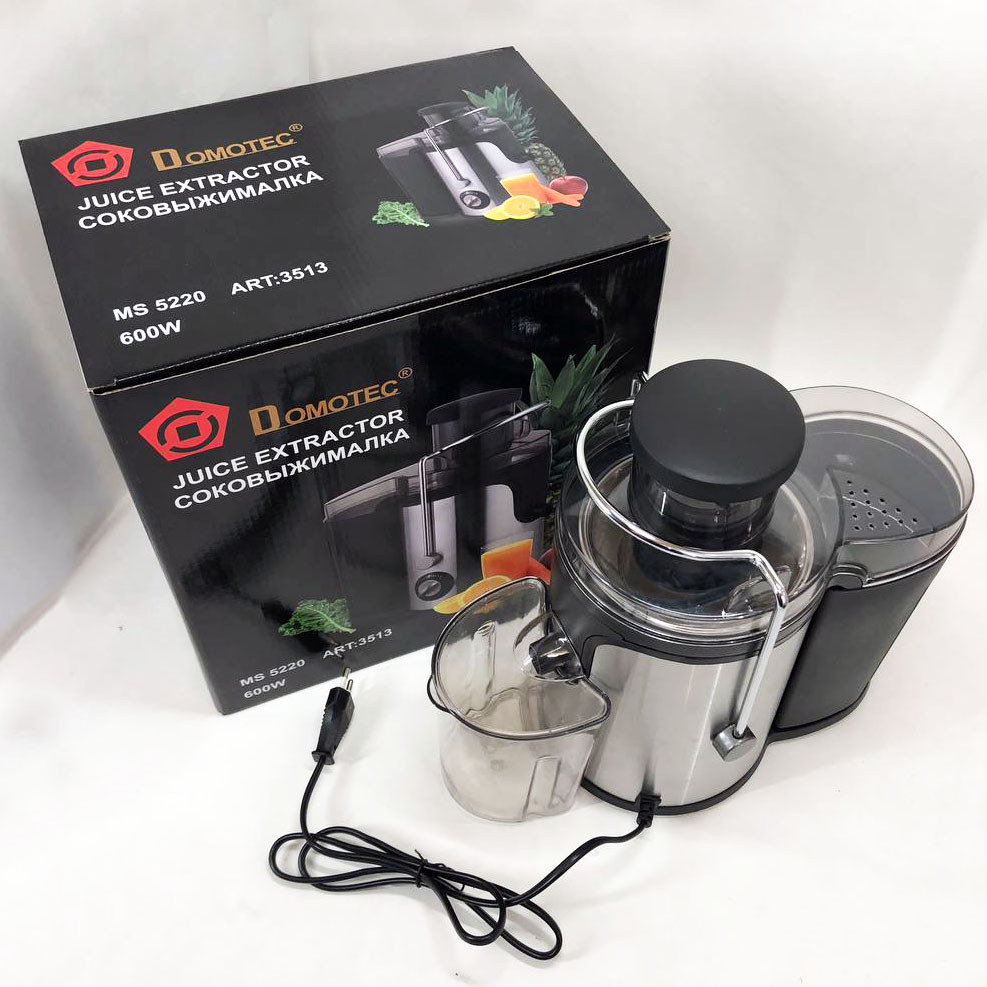Соковижималки побутові Domotec MS-5220 600 W, Ручна соковижималка для моркви, Соковижималка електрична CY-56 Львів - фото 10