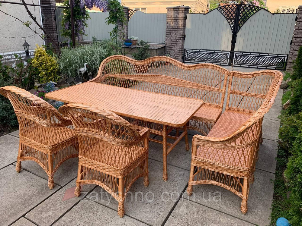 Плетені меблі з куточком із лози Київ - фото 10