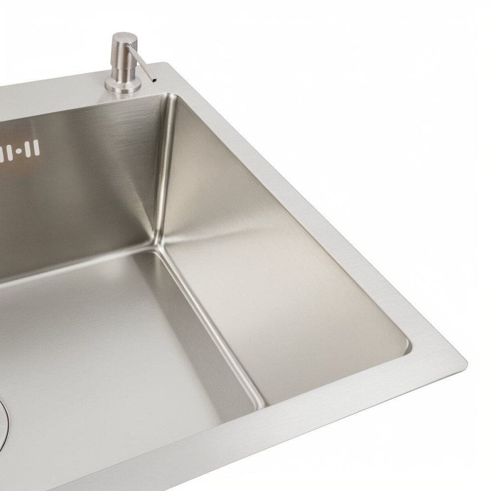 VALESO Кухонна мийка VALESO Handmade 70*50 нержавійка (сифон круглий, 3,0/0,8) Киев - изображение 3