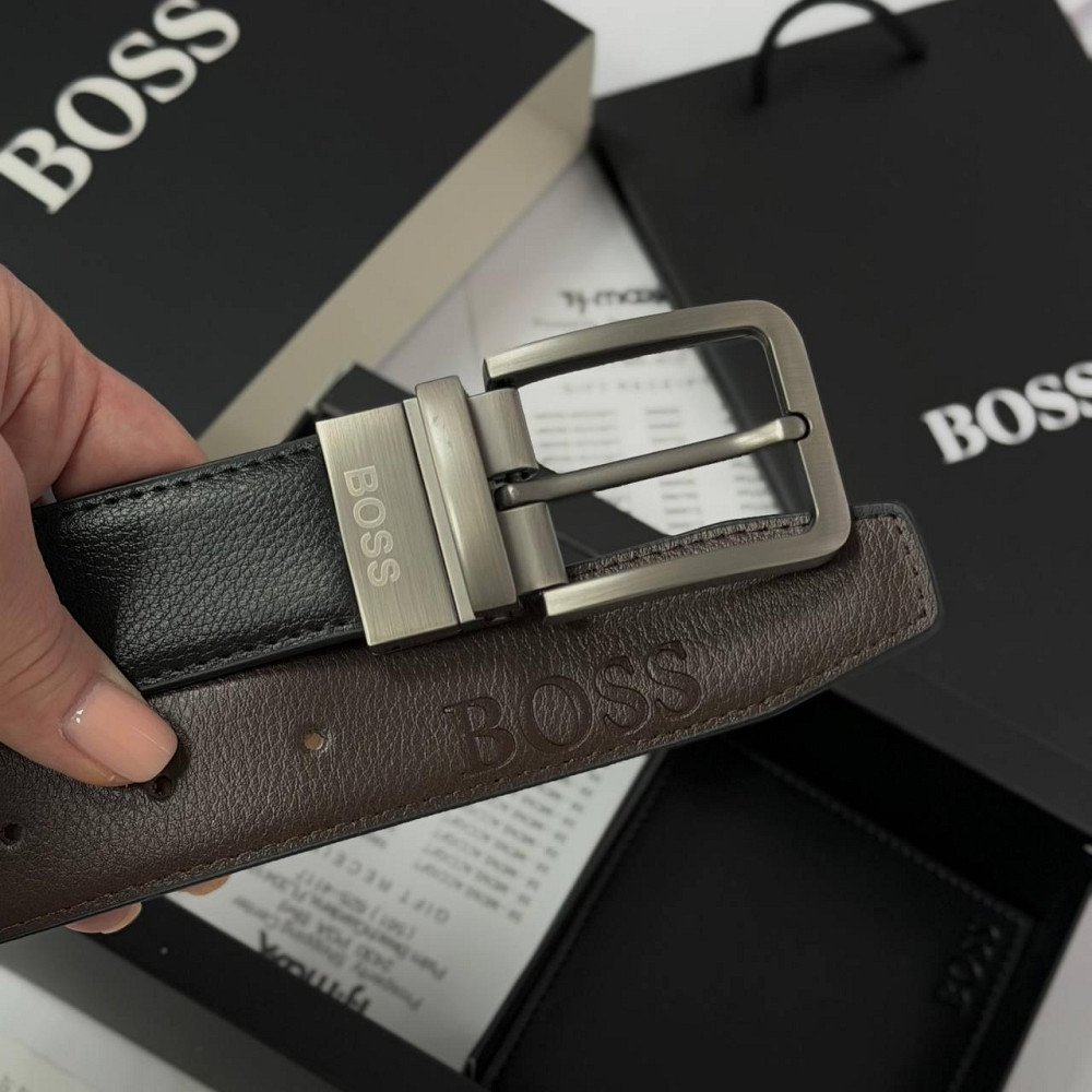 Набор ремень и кошелек на подарок Boss (208) Киев - изображение 4