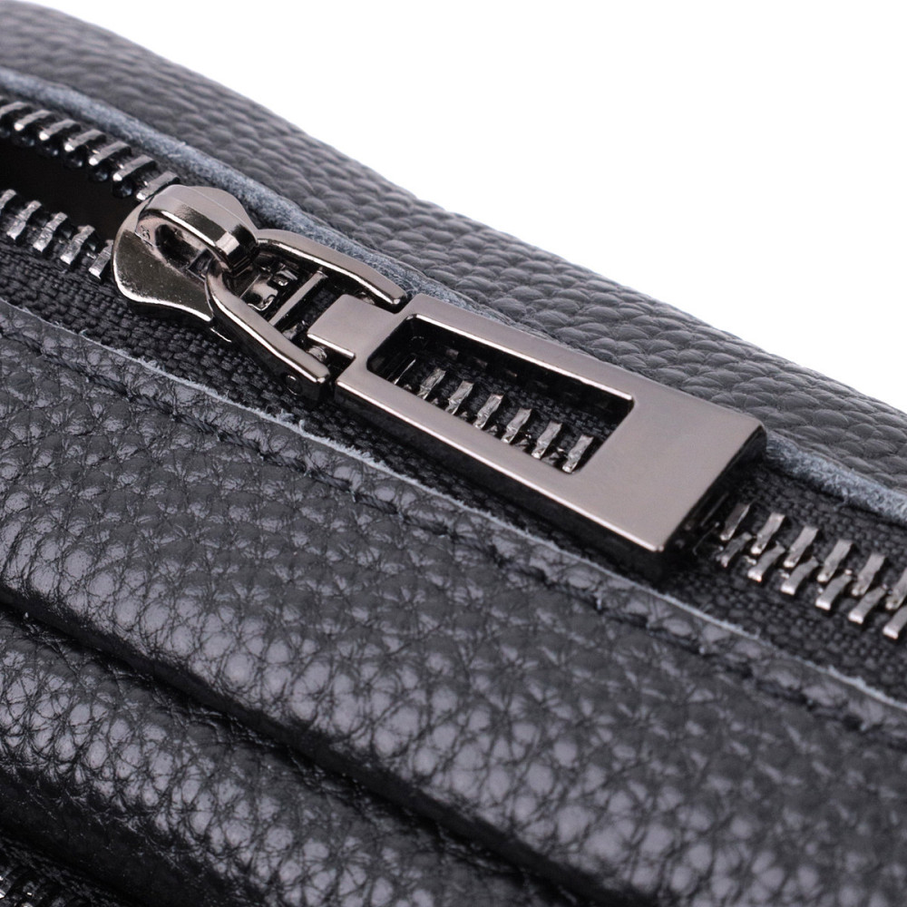Жіноча сумка прошита ромбами на лицьовій стороні з натуральної шкіри Vintage 22634 Чорна Київ - фото 7