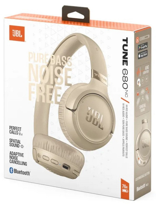 Гарнитура JBL TUNE 680NC Beige (JBLT680NCBEG) (7225528) Киев - изображение 10