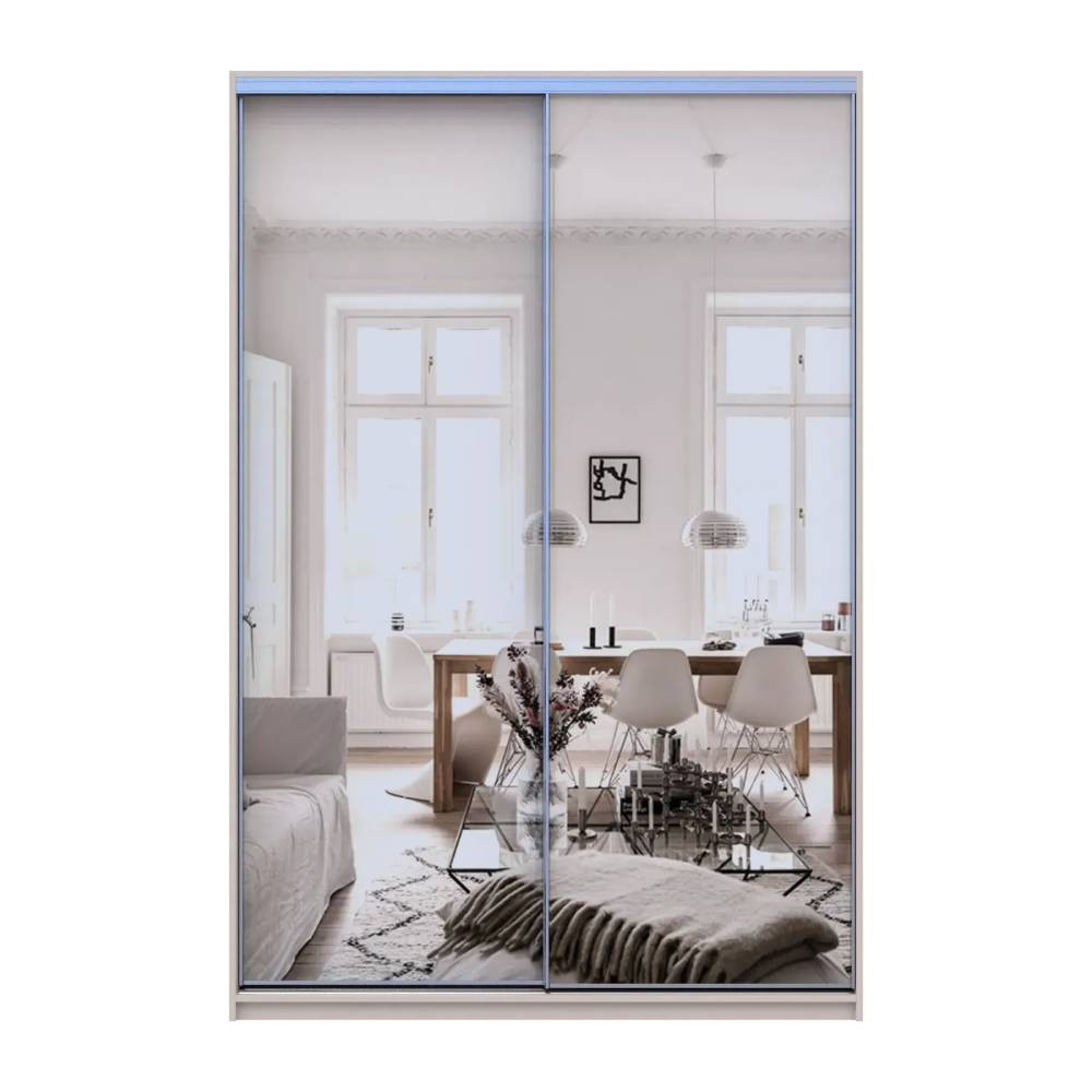 Шафа-купе Doros Сіті Лайт Кашемір 2 дзеркала 150х60х225 (80736359) Дніпро - фото 3