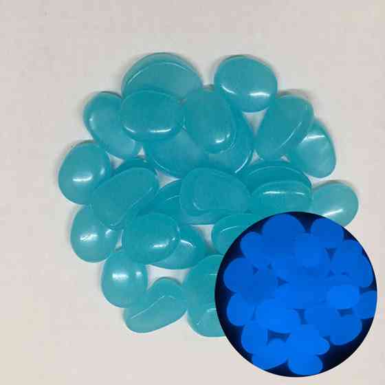 Фосфорні камені в акваріум 10 штук блакитний Київ