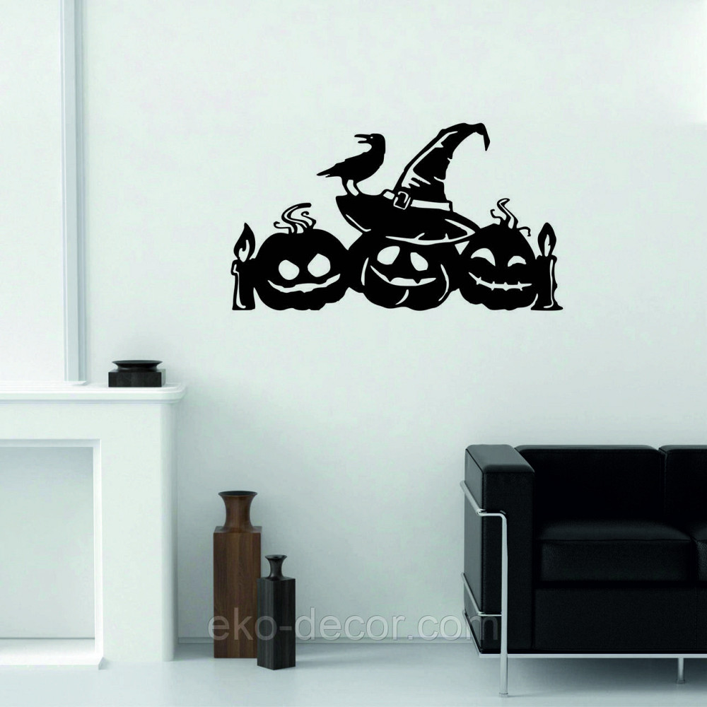 Декоративне настінне Панно «Хелловін - гарбузи», Декор на стену Київ - фото 4