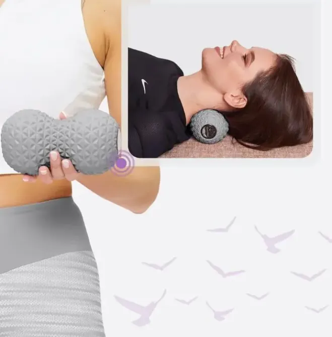 Двойной мяч массажный для йоги, МФР, для шеи ND 5274 Коломия - фото 1