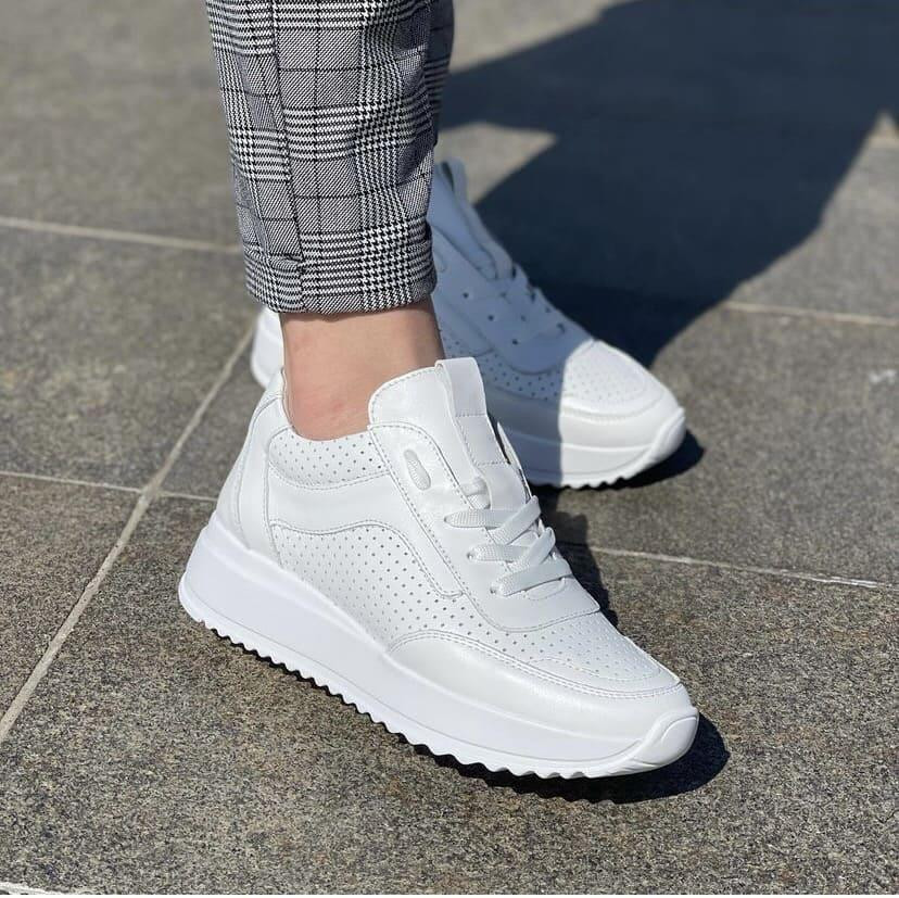 EMELI Кросівки жіночі білі весна осінь з натуральної шкіри демісезонні EMELI 501/7 ST р. 37-41 Коломыя - изображение 3