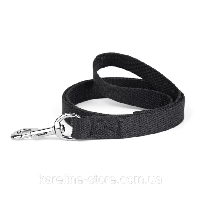 Повідець "KARELINE Practic" з брезенту, 20 мм, 2000 мм (Чорний) Вінниця - фото 1