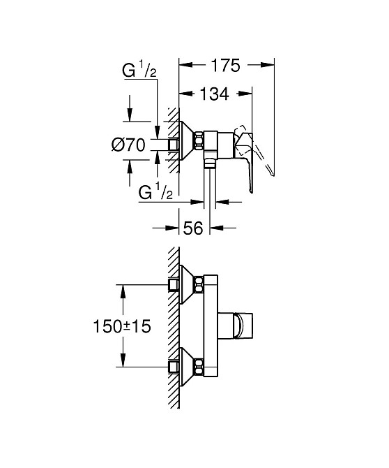 Змішувач для душу Grohe BauLoop New (23634001)   ( 29056 ) Харків - фото 4
