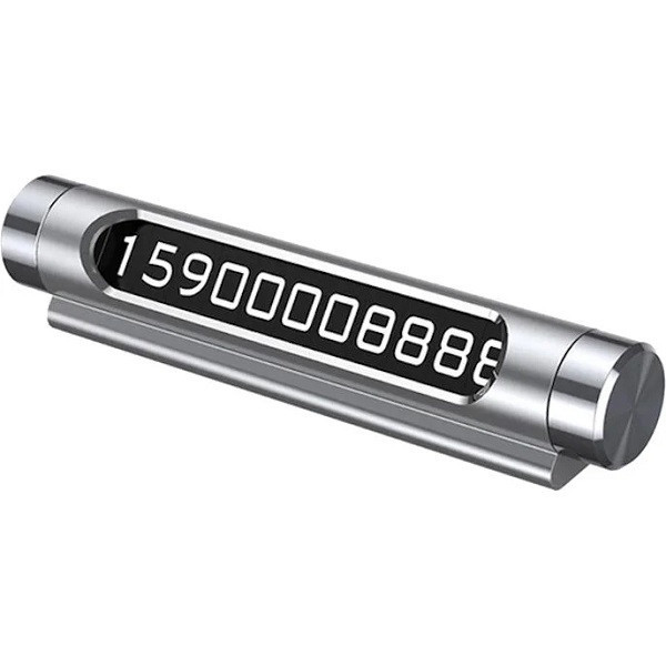 Паркувальна карта Baseus Metal Temporary Parking Number Plate для 2 номерів телефонів - Срібнa (ACNUM-C0S) Київ - фото 2