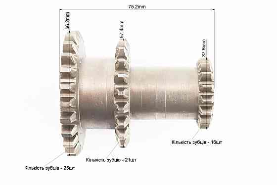 Шестерня потрійна Z-25; 21; z-16mm 178/186F Київ