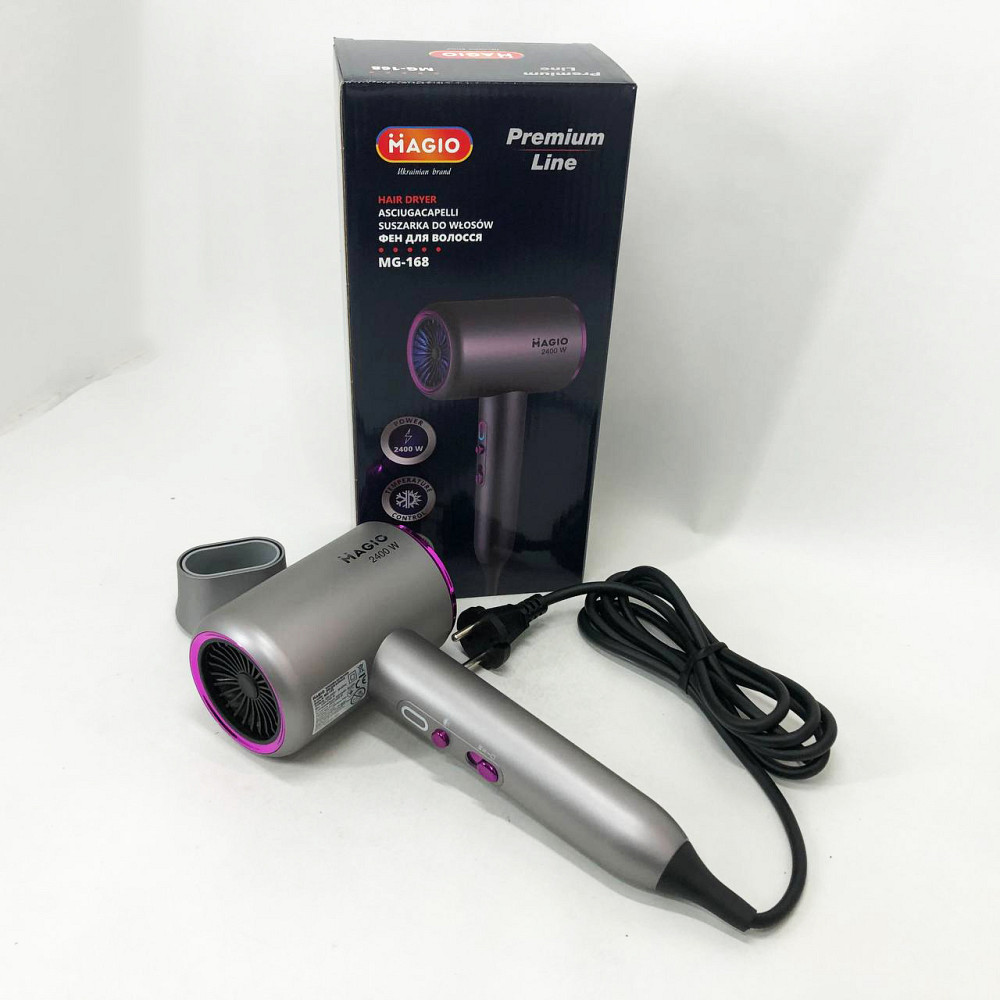 Професійний фен оригінал MAGIO MG-168 2400 Вт, Жіночий професійний фен для укладання волосся KV-62 Львів - фото 6