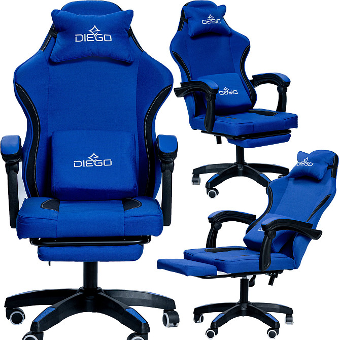 Кресло геймерское DIEGO Soft Dark Blue Киев - изображение 1