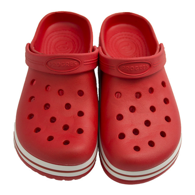 Шаги жіночі сабо "Like Crocs" шльопанці щоденні закриті червоні гумові Київ - фото 7