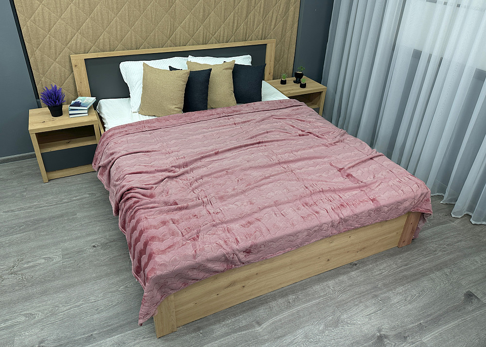 Плед-покривало 200х230 см (+-5см) Пудровий (87-249) Київ - фото 5