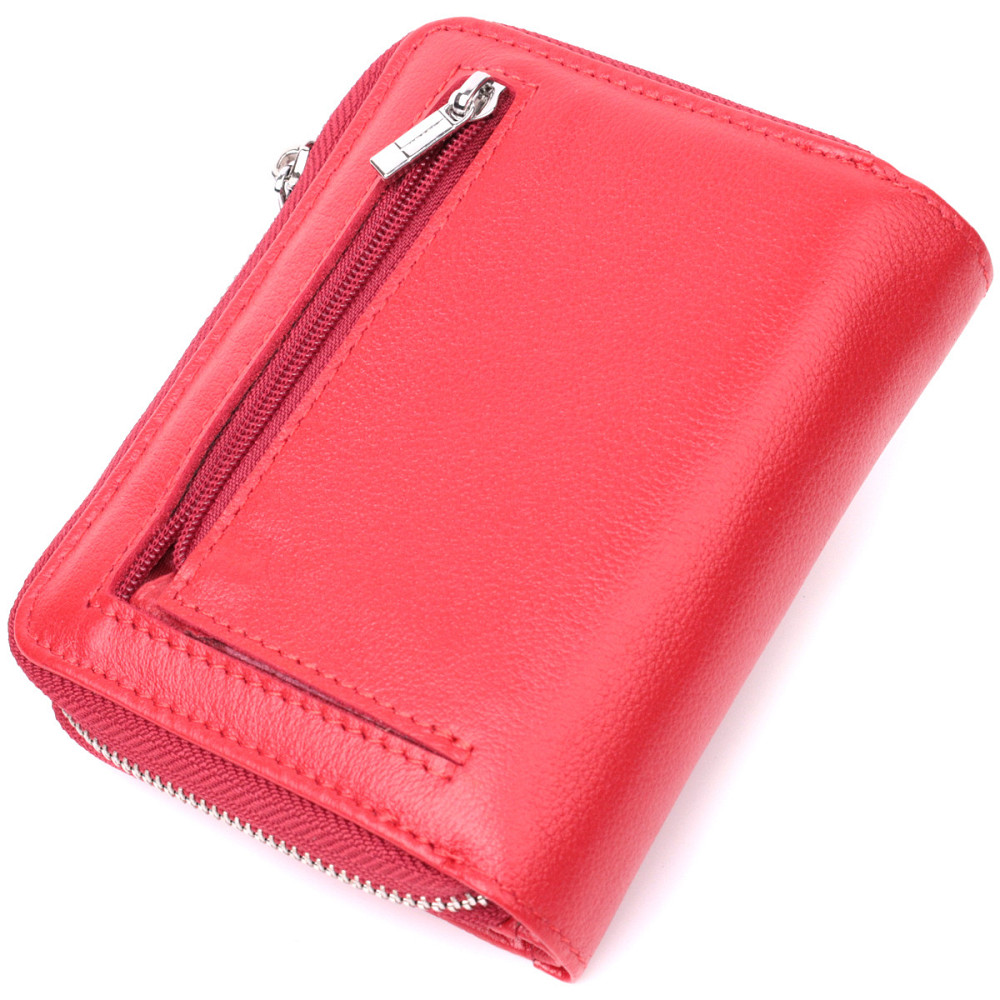 Кошелек для женщин яркого цвета из натуральной кожи Красный (ST Leather) Киев - изображение 6