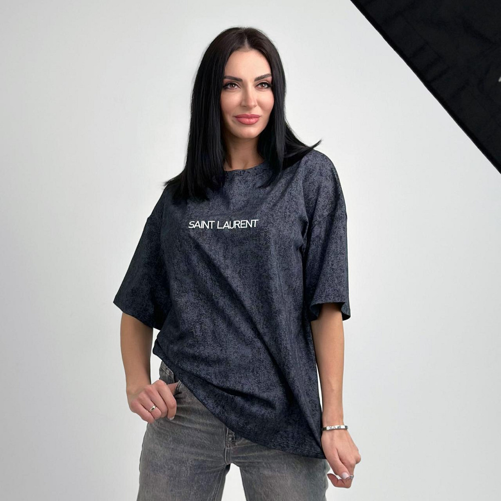 Базова жіноча футболка з написом "Saint" (Турція) оптом | Батал Київ - фото 5