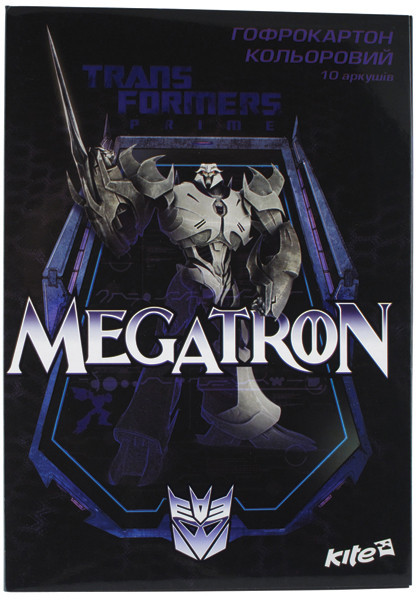 Картон кольоровий "Kite" "Transformers" А4 TF13-256K гофро 10арк 10кол, шт Київ - фото 1