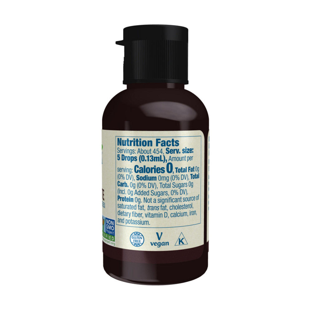 Стевія NOW BetterStevia Liquid - 59ml чорний шоколад Київ - фото 2