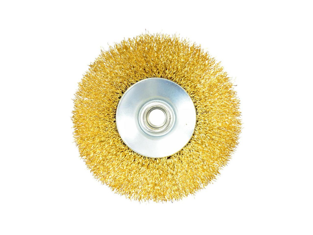КШМ Щітка дротяна "GEKO" радіальна з латунних дротиків 125мм Київ - фото 2