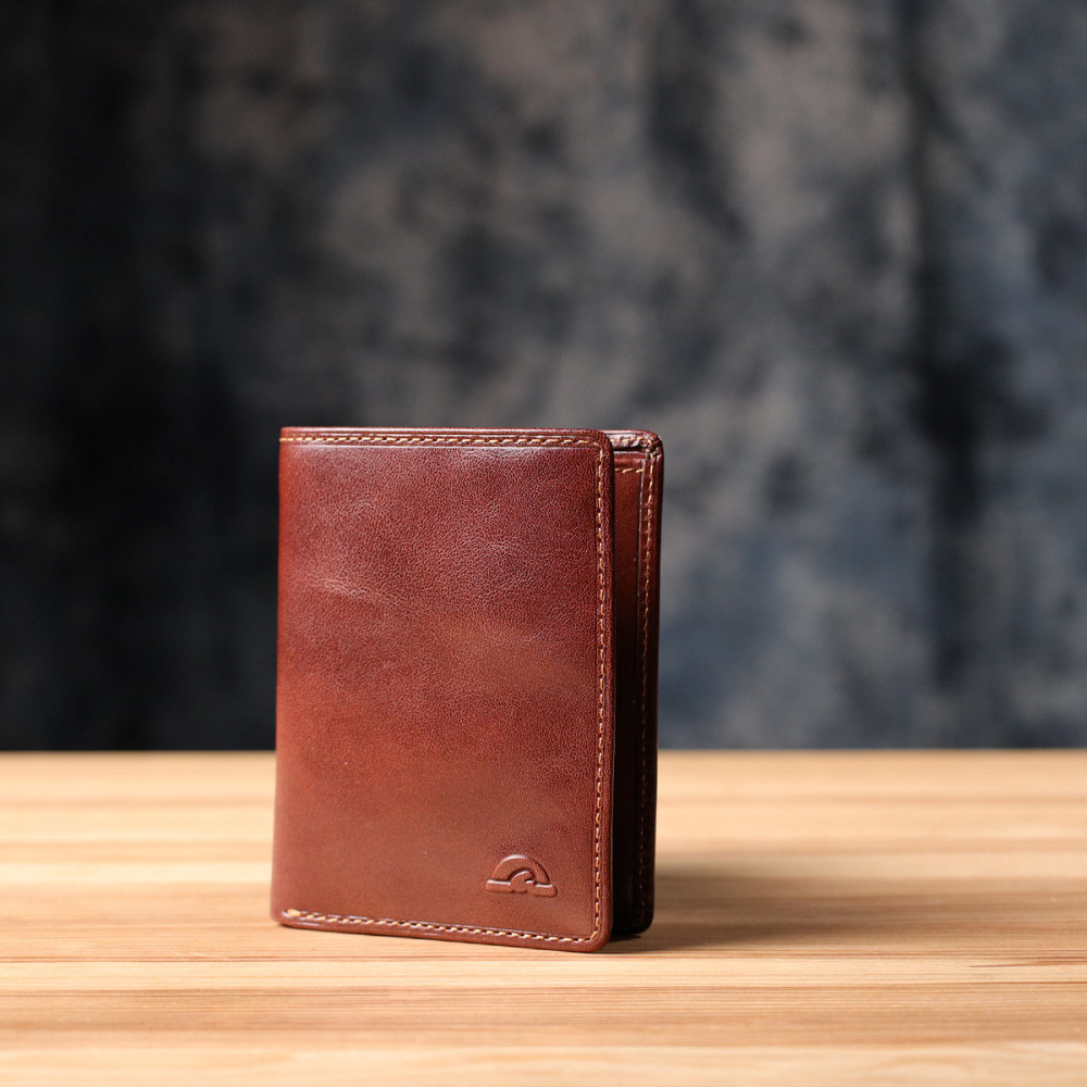 Гаманець для чоловіків з глянсової натуральної шкіри Tony Perotti 20897_1 (3549 moro) Коричневий Київ - фото 8