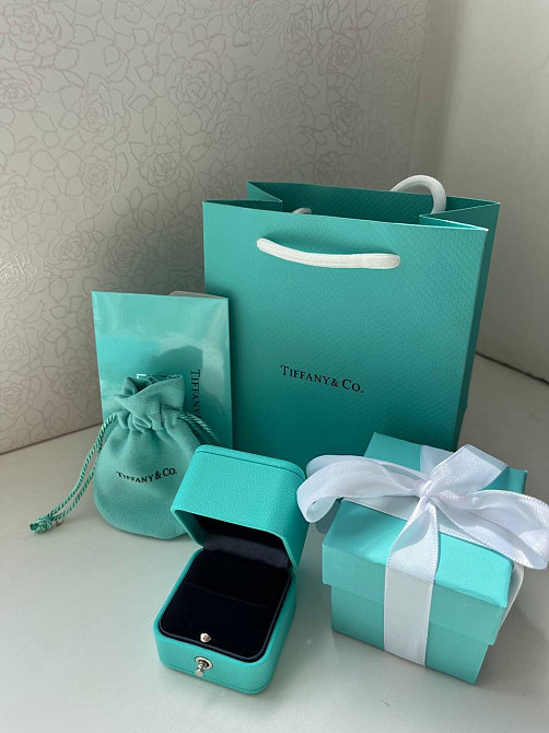 Tiffany / Тіффані подарункове паковання під кільце або сережки-гвоздики — коробочка, зовнішня коробочка, пакет, мішечок, картка Одеса - фото 2