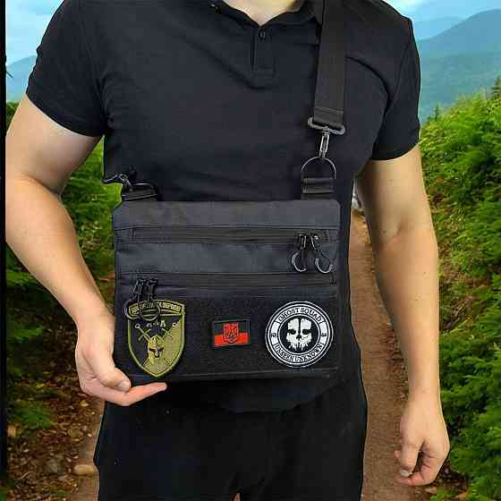 Мужская сумка рюкзак слинг, Сумка через плечо военная, Сумка кобура наплечная Мужская кросс-боди QJ-44 Львов