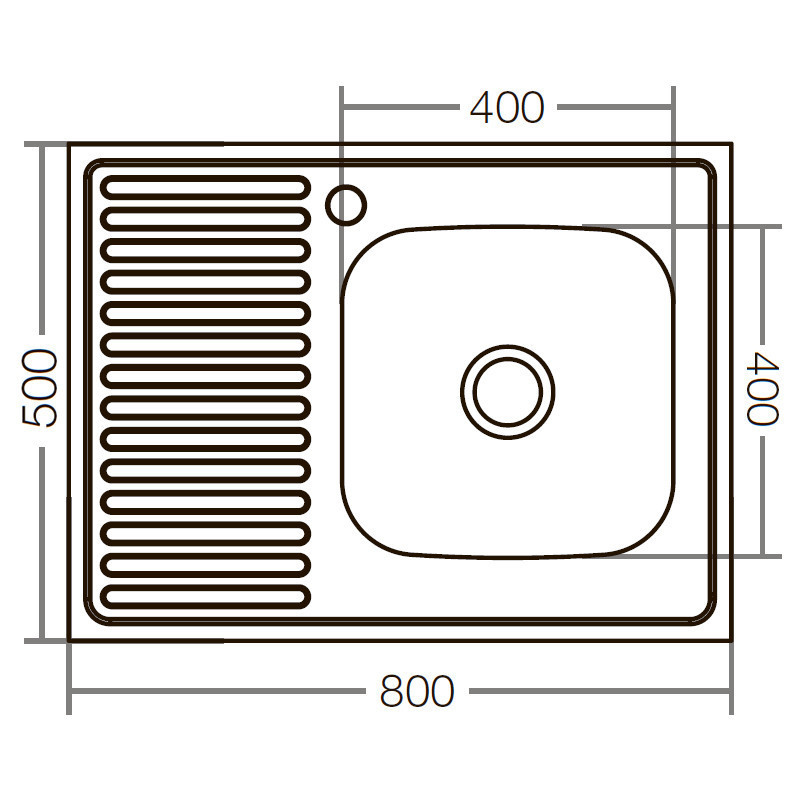 Кухонна мийка накладна Zerix Z8050R-04-160E (Satin) (ZX1615) ( 18841 ) Харьков - изображение 2