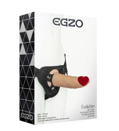 Страпон жіночий EGZO Evolution STR003 (17,5 см х 3,5 см) Sex Aura Київ