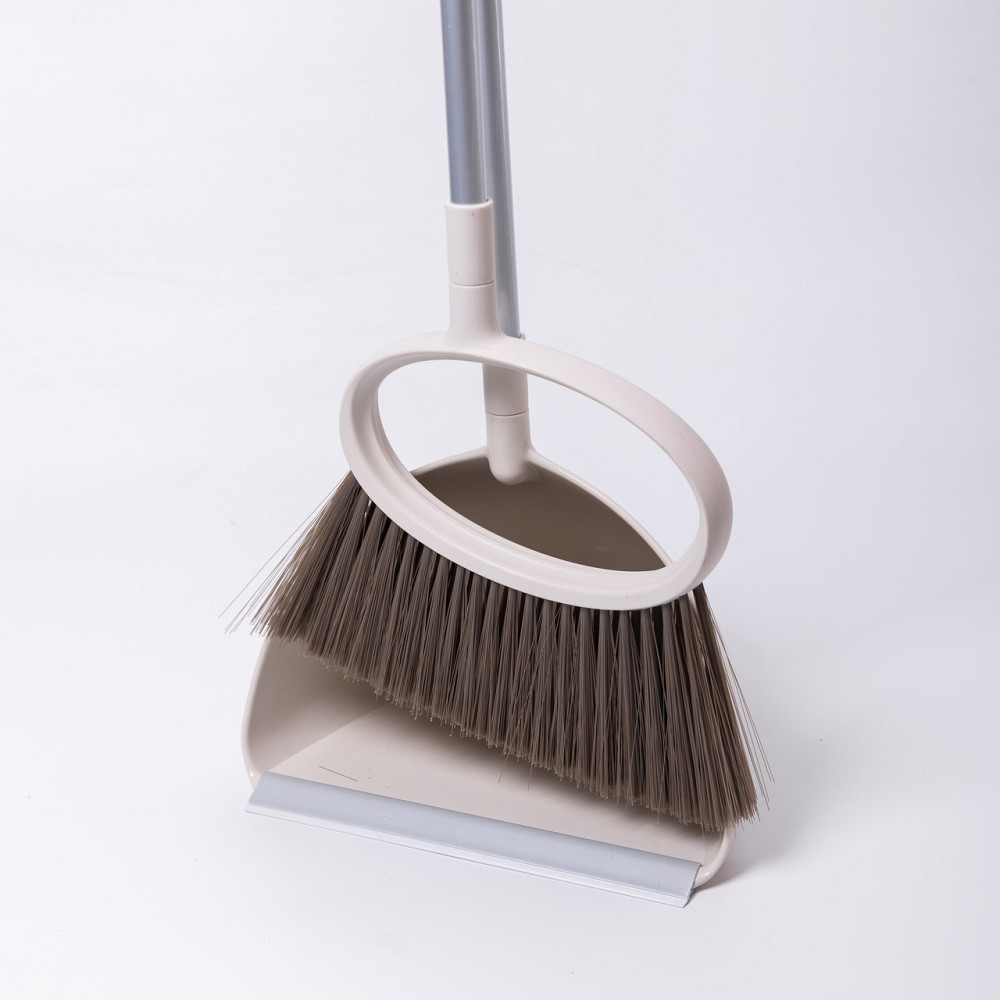 Набір віник і совок на довгій ручці для підлоги 25×25×95 (см) Білий HP-45-1W Коломия - фото 3