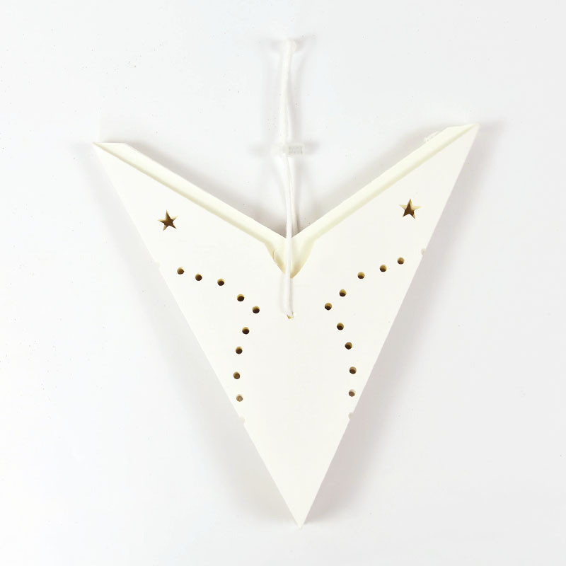 Бумажная подвесная звезда с узором 35 см белый Киев - изображение 5