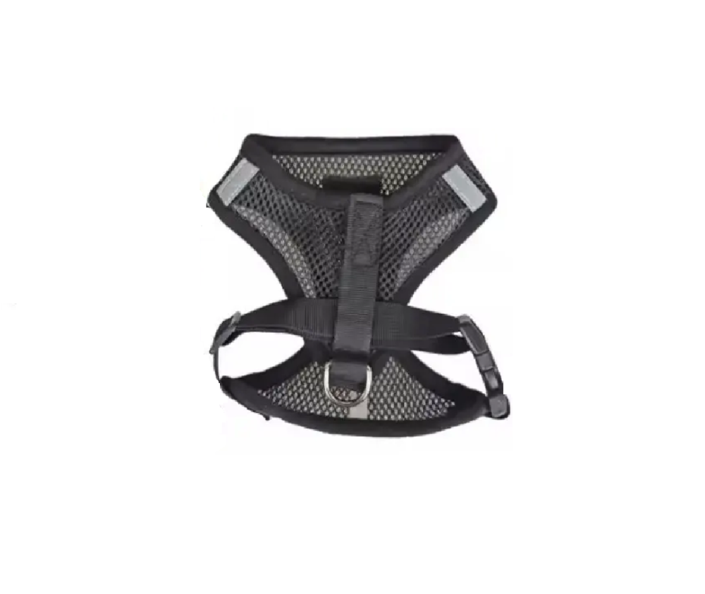 Шлейка для собак і кішок з повідцем тканина в сіточку S чорний Київ - фото 2