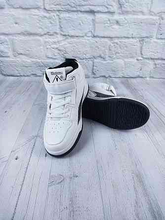Детские демисезонные белые кроссовки хайтопы  светоотражающие для мальчиков подростков 32 Николаев