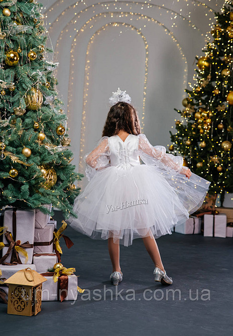 Платье Снежинка нарядное белое платье со снежинками Кривой Рог - изображение 3