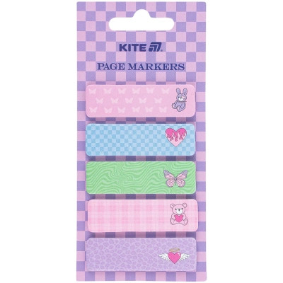 Стикер-закладка Kite бумажная с рисунком, 100 шт, 5х15х50 мм, прямоугольная (K25-480-2) Винница - изображение 1