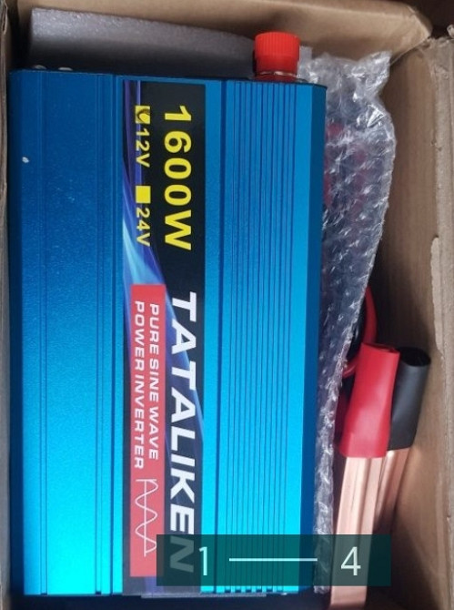Инвертор 12v- 220v ЧИСТЫЙ СИНУС .1600 Ватт. Киев - изображение 1