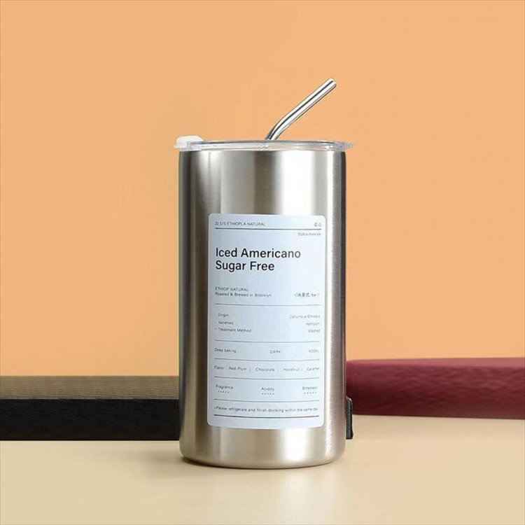 Термостакан Iced Americano 600ml c поилкой и метталической трубочкой Винница - изображение 1