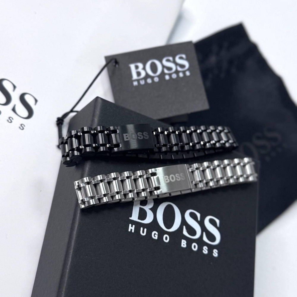 Чоловічий чорний фірмовий браслет Boss, Бос (60035) Київ - фото 6