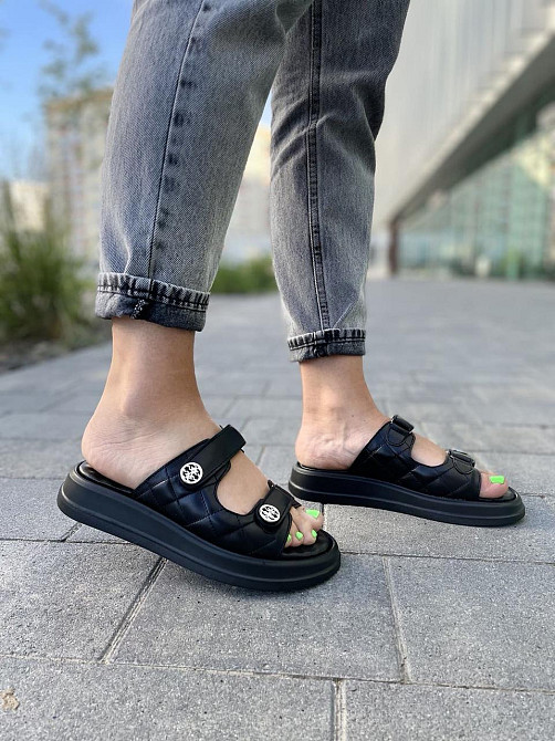 Edan Instruments Шльопанці жіночі EDAN 777 чорні (літо, шкіра натуральна) (5133) Коломыя - изображение 5