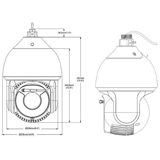 IP PTZ-відеокамера 8Mp TVT TD-8883IM2N (PE/WP/50M/AR50) f=5.3-256mm 50x (77-00447) Киев