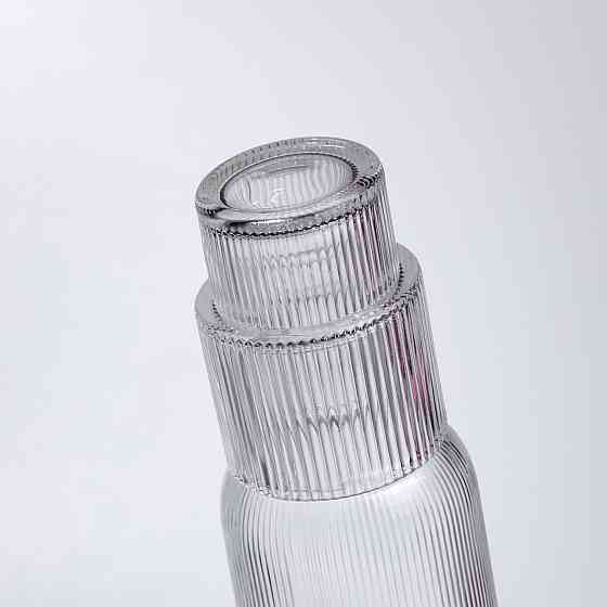 Глечик 700 мл зі склянкою 1 (шт) графин для компоту соку води лимонаду глечик для напоїв Прозорий HP-19-L3 Київ